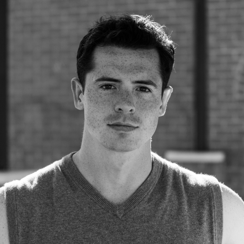 Black-and-white portrait